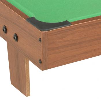 3-Fuß-Mini-Billardtisch 92×52×19 cm Braun und Grün