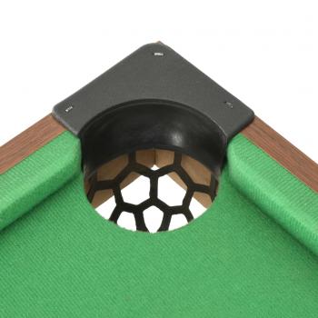 3-Fuß-Mini-Billardtisch 92×52×19 cm Braun und Grün 