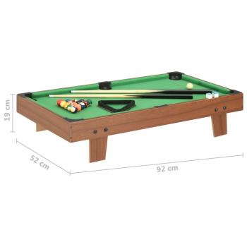 3-Fuß-Mini-Billardtisch 92×52×19 cm Braun und Grün 