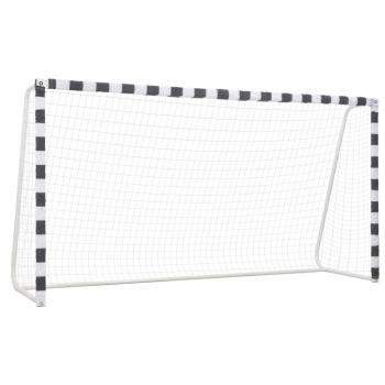 ARDEBO.de - Fußballtor 300x160x90 cm Metall Schwarz und Weiß