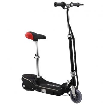 E-Scooter mit Sitz und LED 120 W Schwarz