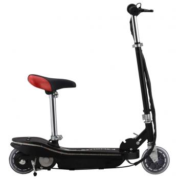 E-Scooter mit Sitz und LED 120 W Schwarz