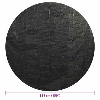 Poolabdeckung Schwarz 381 cm PE