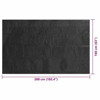 Poolabdeckung Schwarz 260x160 cm PE