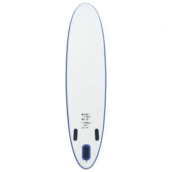 Stand Up Paddle Surfboard SUP Aufblasbar Blau und Weiß