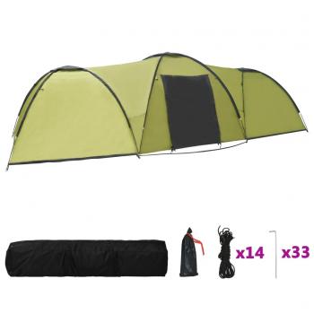 ARDEBO.de - Camping-Zelt Iglu 650x240x190 cm 8 Personen Grün
