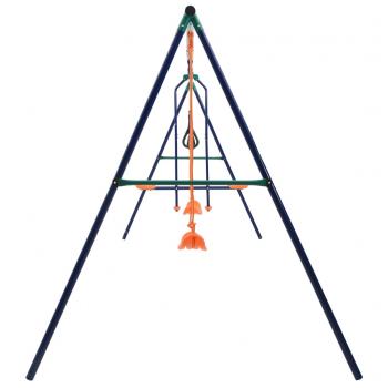 Schaukelset mit Turningen und 4 Sitzen Stahl 