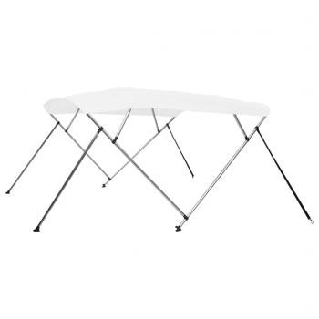 ARDEBO.de - 4-Bow Bimini Top Weiß 243x180x137 cm