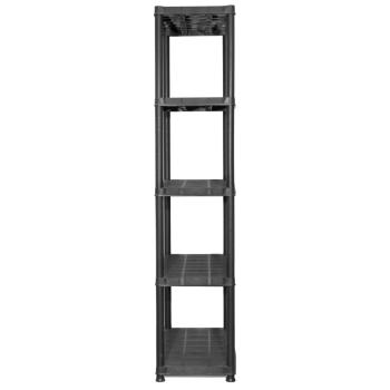 Lagerregal 5-Tier Schwarz 71x38x170 cm Kunststoff 