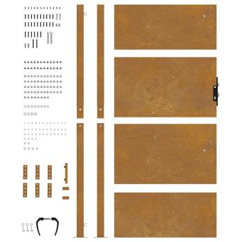 Gartentor 105x205 cm Cortenstahl