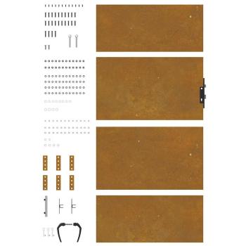 Gartentor 85x200 cm Cortenstahl