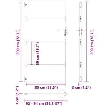 Gartentor 85x200 cm Cortenstahl