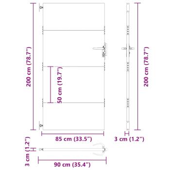 Gartentor 85x200 cm Cortenstahl