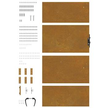 Gartentor 85x200 cm Cortenstahl