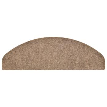 Treppenmatten Selbstklebend 15 Stk. Creme 65x21x4cm Nadelvlies 