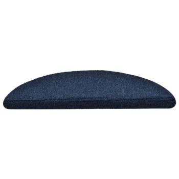 Selbstklebende Treppenmatten 15 Stk. Navy 56x17x3cm Nadelvlies 