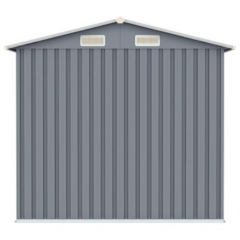 Gerätehaus Grau 205x129x183 cm Verzinkter Stahl  