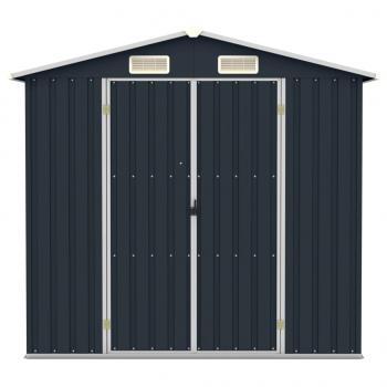 Gerätehaus Anthrazit 205x129x183 cm Verzinkter Stahl  