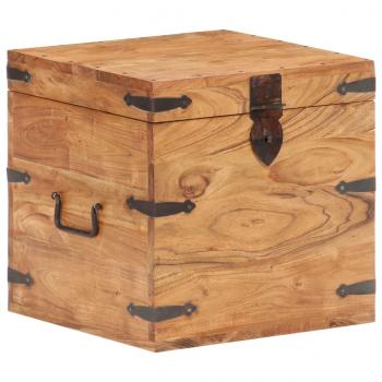 Truhe 40x40x40 cm Akazie Massivholz