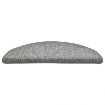 Treppenmatten 15 Stk. Hellgrau 56x17x3 cm