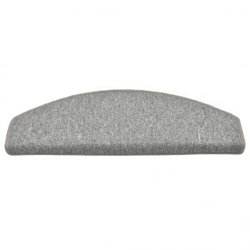 Treppenmatten 15 Stk. Hellgrau 65x24x4 cm