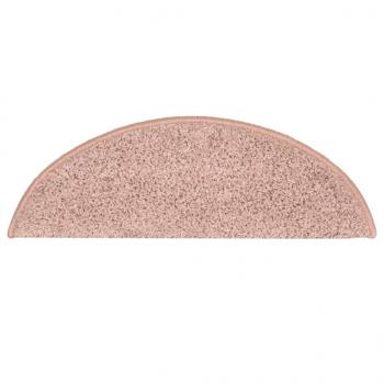 Treppenmatten 15 Stk. Hellrosa 56x17x3 cm