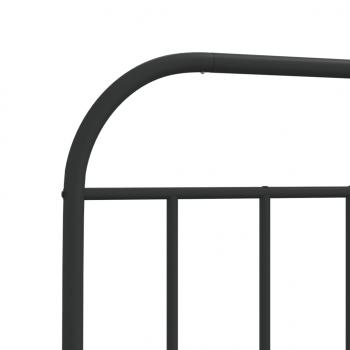 Bettgestell mit Kopf- und Fußteil Metall Schwarz 100x200 cm