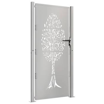 Gartentor 105x180 cm Cortenstahl Baum-Design