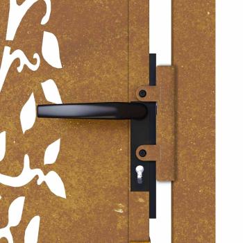 Gartentor 105x180 cm Cortenstahl Baum-Design
