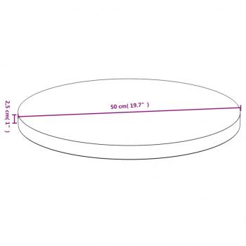 Tischplatte Ø50x2,5 cm Bambus