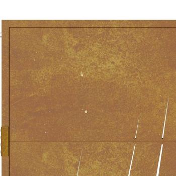Gartentor 105x155 cm Cortenstahl Gras-Design