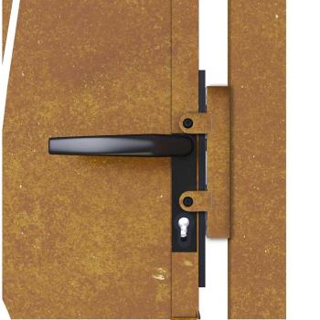 Gartentor 105x205 cm Cortenstahl Gras-Design