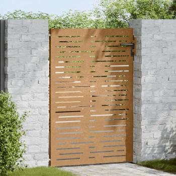 Gartentor 85x125 cm Cortenstahl Quadratisches Design