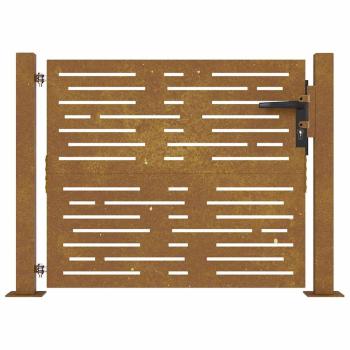 Gartentor 105x105 cm Cortenstahl Quadratisches Design