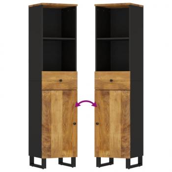 Badschrank 38x33x160 cm Massivholz Mango