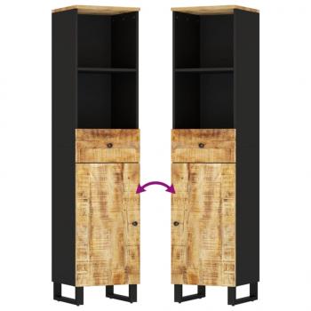Badschrank 38x33x160 cm Massivholz Mango