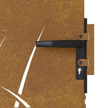 Gartentor 85x150 cm Cortenstahl Gras-Design