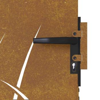 Gartentor 85x125 cm Cortenstahl Gras-Design