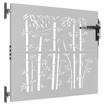 Gartentor 85x100 cm Cortenstahl Bambus-Design