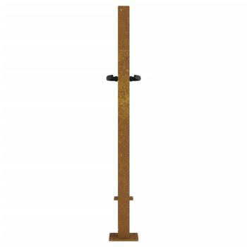 Gartentor 105x105 cm Cortenstahl Bambus-Design