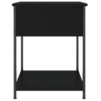 ARDEBO.de - Nachttisch Schwarz 44x45x58 cm Holzwerkstoff