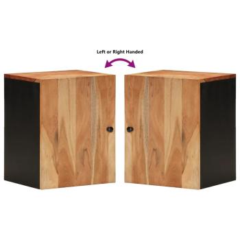 Bad-Wandschrank 38x33x48 cm Massivholz Akazie