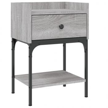 Nachttisch Grau Sonoma-Eiche 40,5x31x60 cm Holzwerkstoff