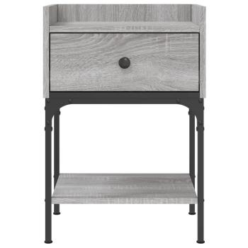Nachttisch Grau Sonoma-Eiche 40,5x31x60 cm Holzwerkstoff