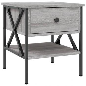 Nachttisch Grau Sonoma-Eiche 40x42x45 cm Holzwerkstoff