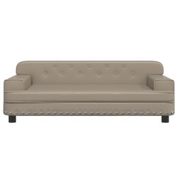 Hundebett Cappuccino-Braun 90x53x30 cm Kunstleder