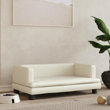 ARDEBO.de - Hundebett Creme 80x45x30 cm Kunstleder