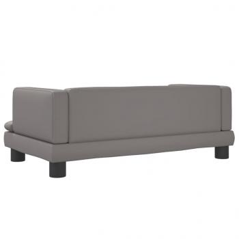 Hundebett Grau 80x45x30 cm Kunstleder
