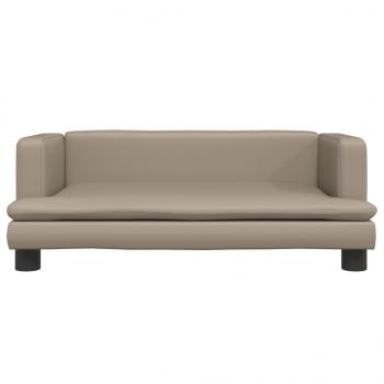 Hundebett Cappuccino-Braun 80x45x30 cm Kunstleder