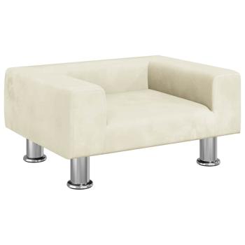 Hundebett Creme 50x40x26,5 cm Samt